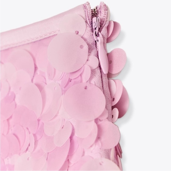 Zara Pink Sequin Mini Skirt - Picture 3 of 16